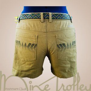Columbia Green Omni-Shade Chevron Shorts & Belt